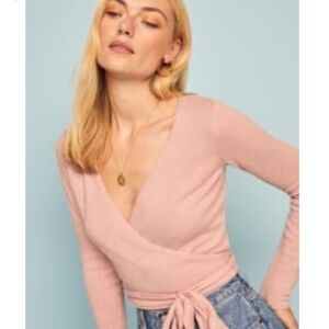 Reformation Cashmere Wrap Sweater